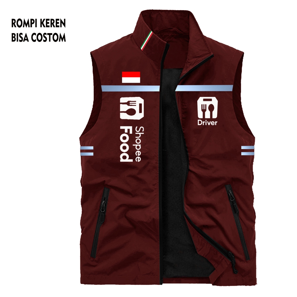 Jaket Shopee Food Driver Original | Rompi Ojol ShopeeFood