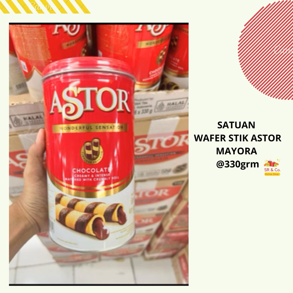 Astor wafer mayora kaleng 330gr/Astor wafer stik kaleng 330 gram