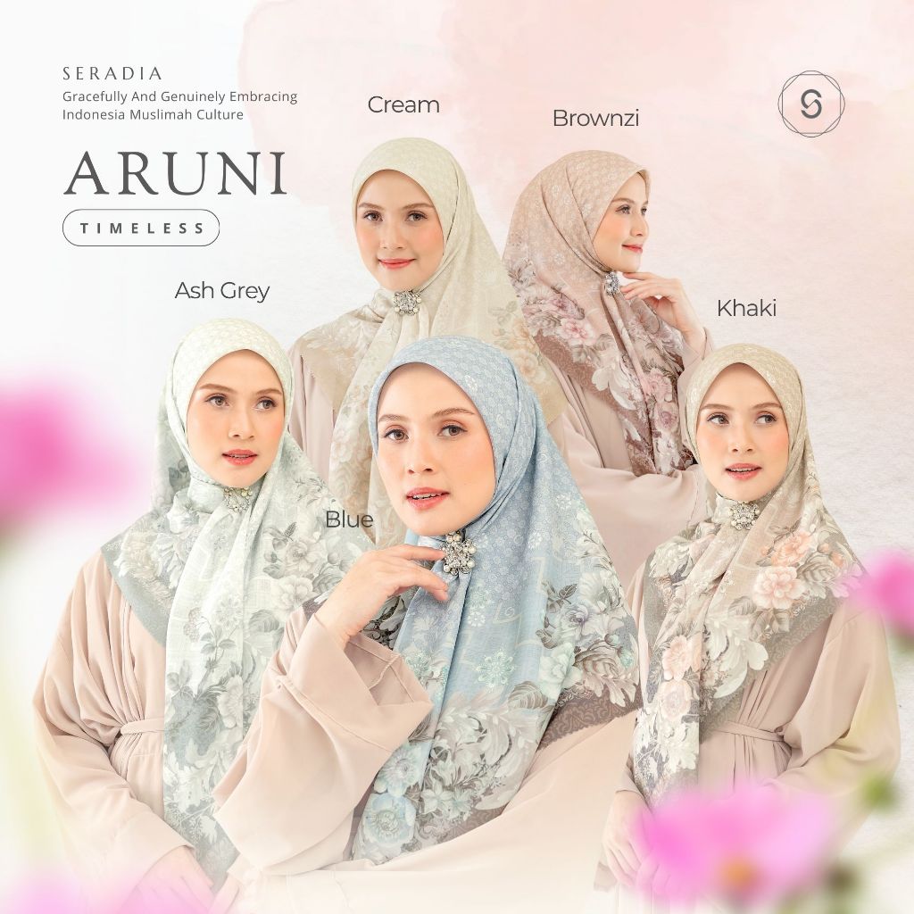 Seradia Hijab - Segi Empat Motif Aruni - Timeless Collection