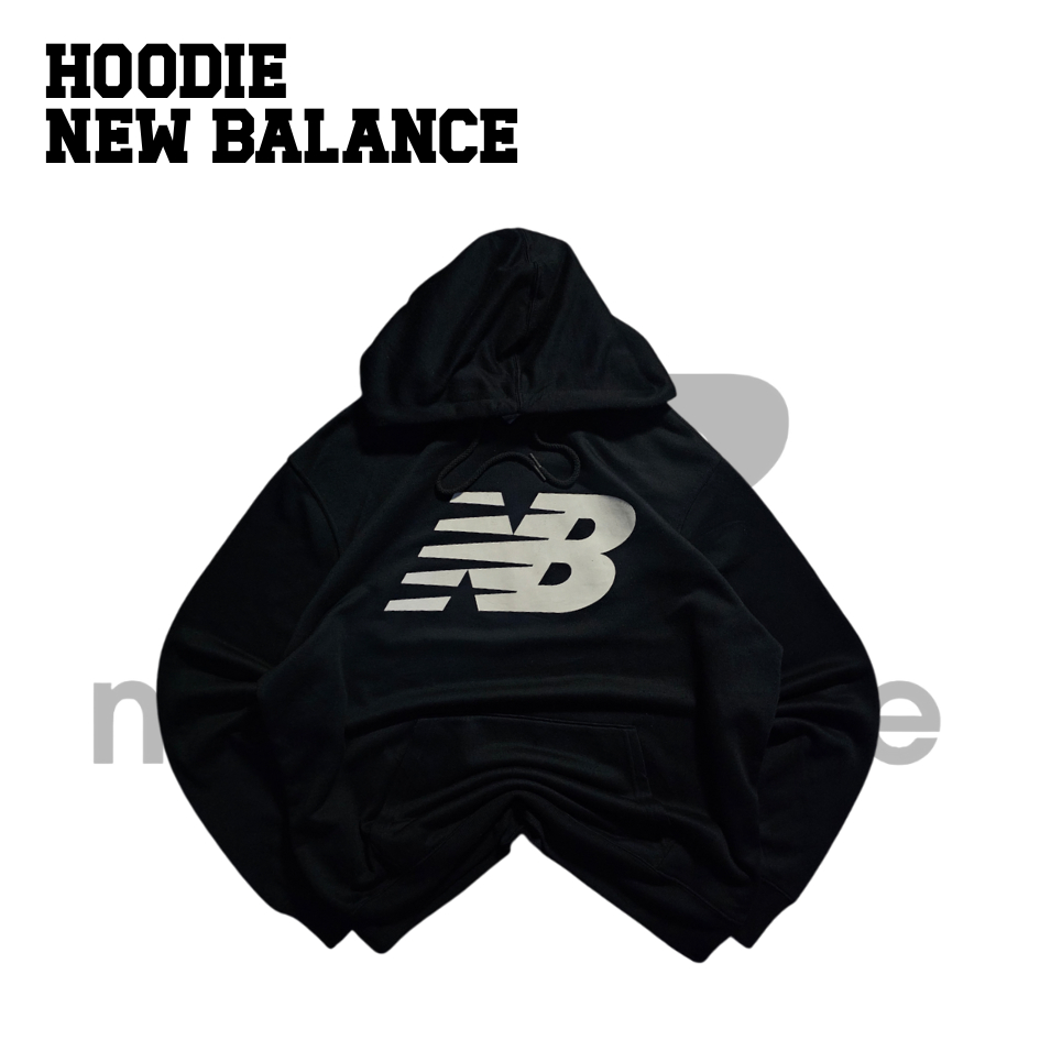 Preloved Hoodie NB Big Logo Hitam XL