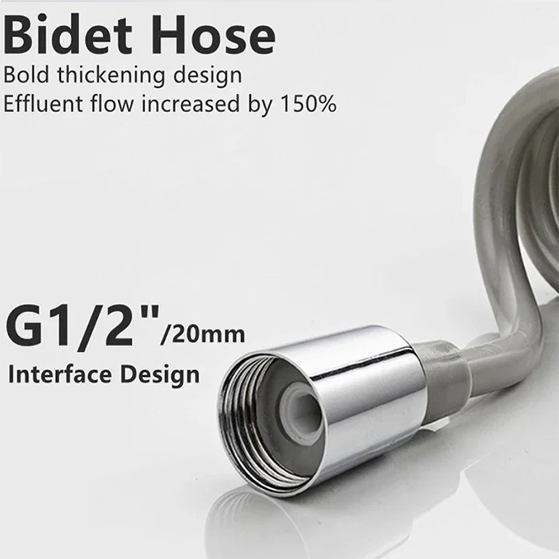 Selang Bidet Flexible Kepala Jet Shower Kepala Selang Bidet Spiral
