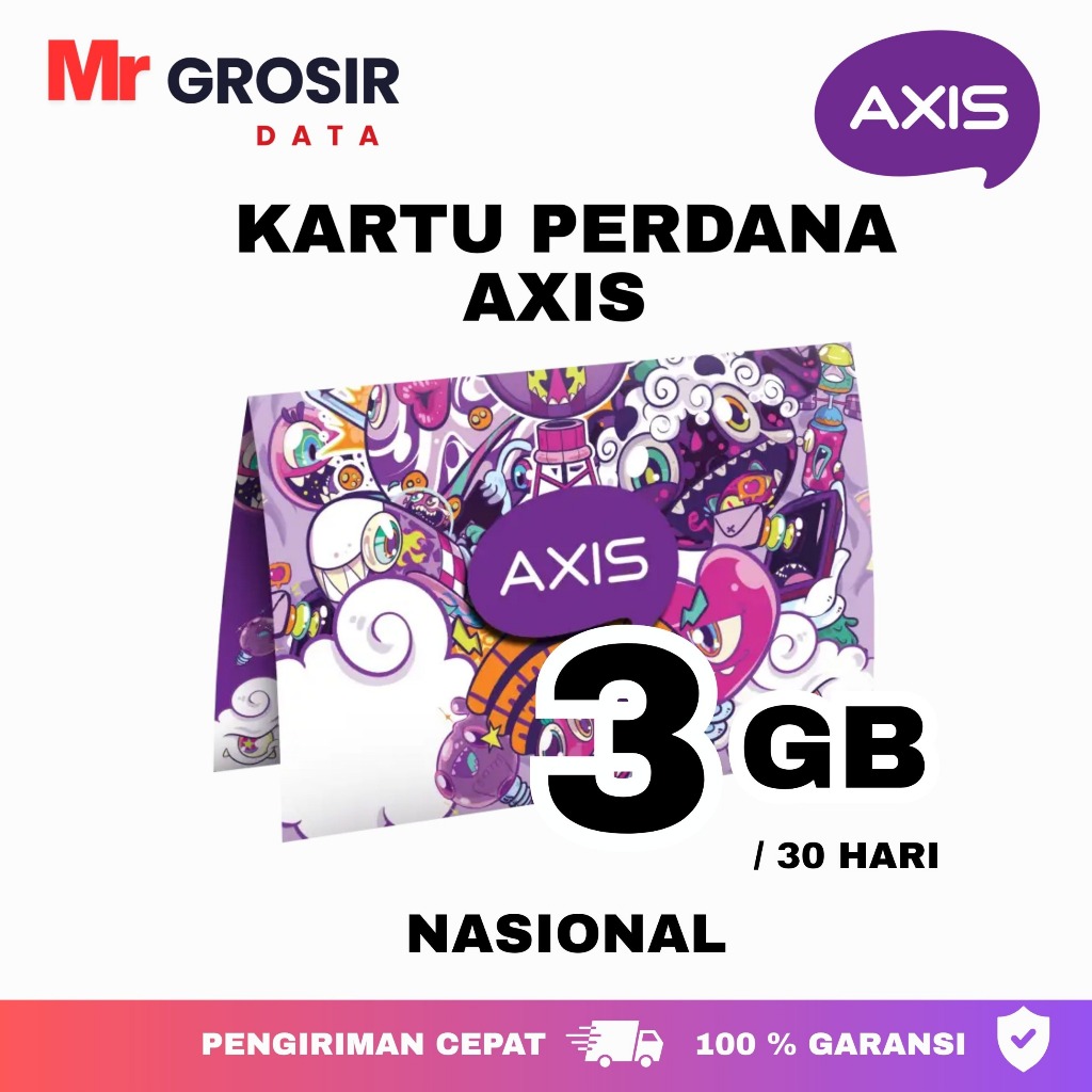 KARTU PERDANA AXIS 3 GB NASIONAL