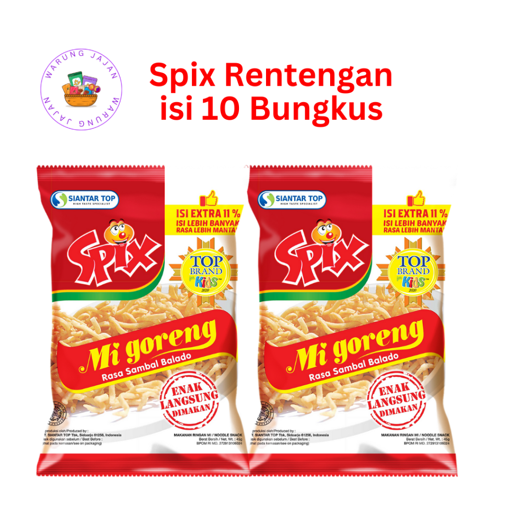 Spix Mie Goreng Siantar Top - 1 Renteng isi 10