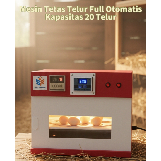 mesin tetas telur full otomatis penetas telur otomatis kapasitas 20  telur ayam,bebek, burung