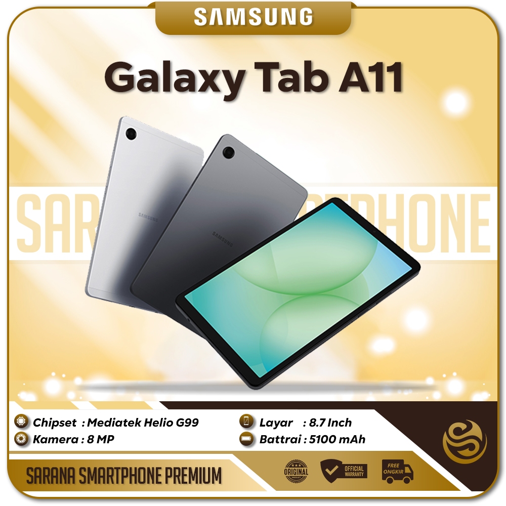 Samsung Tab A11 8.7 Inch Cell LTE 4G & Wifi Only Garansi Resmi Indonesia