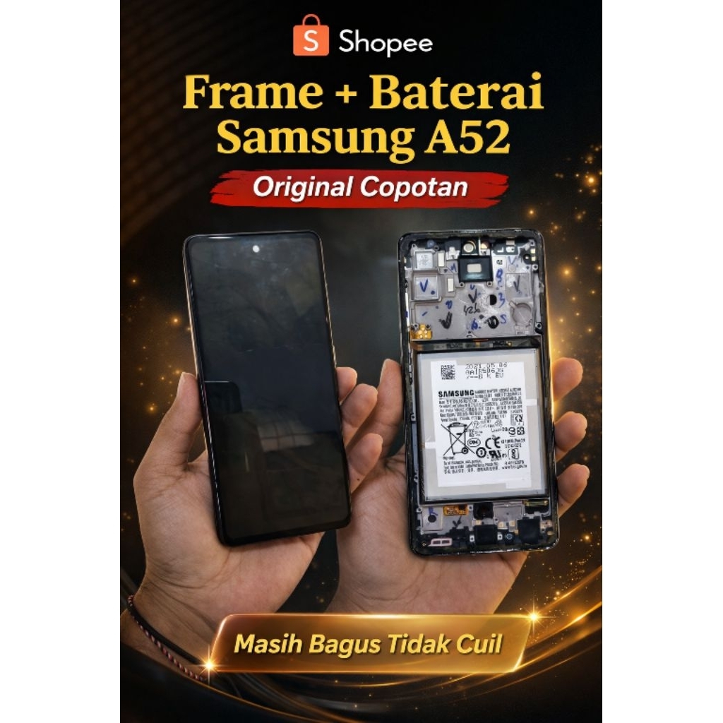 Frame Lcd Baterai Samsung A52 Original Copotan