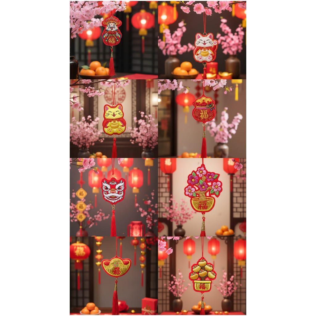 Gantungan dekorasi imlek | Gantungan dinding imlek | Gantungan bunga dekorasi imlek