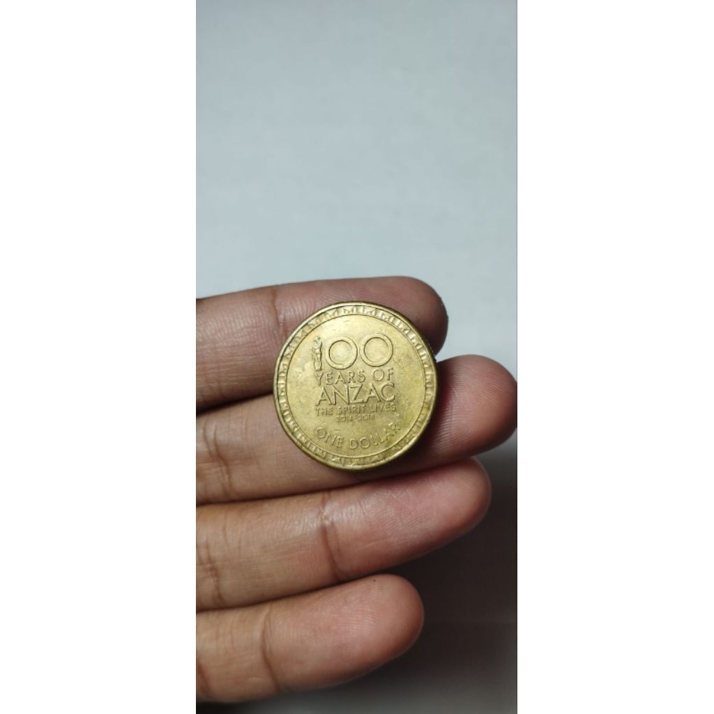 1 Dolar Australia- Potret Elizabeth II ke-4 - 100 Tahun ANZAC