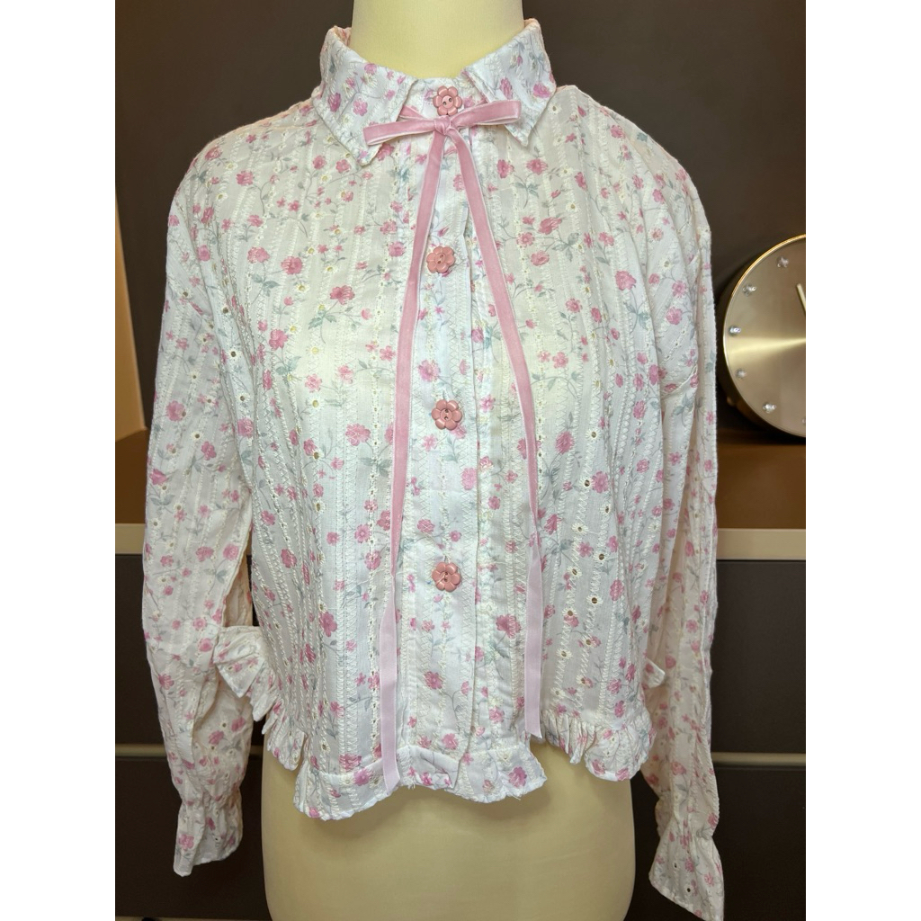 Blouse Katun Motif Bunga