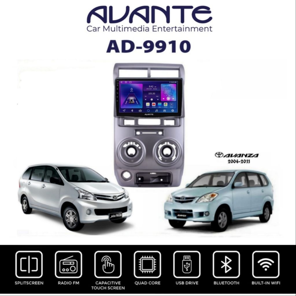 Head unit Android Avante Chorus AD-9910 Karaoke OEM Avanza Xenia lama 2006-2011