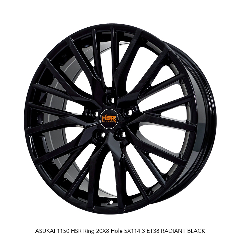 Velg mobil ring 20 hsr asukai baut 5x114,3 lebar 8 offset 38 dan ban 245 45 r20 accelera