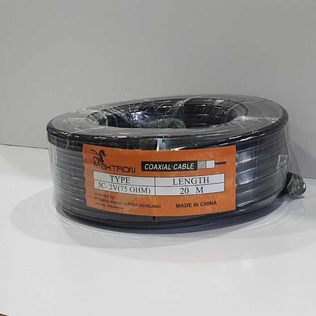 Kabel Antena TV MAXTRON 20 Meter - Kabel Antena Standar SNI