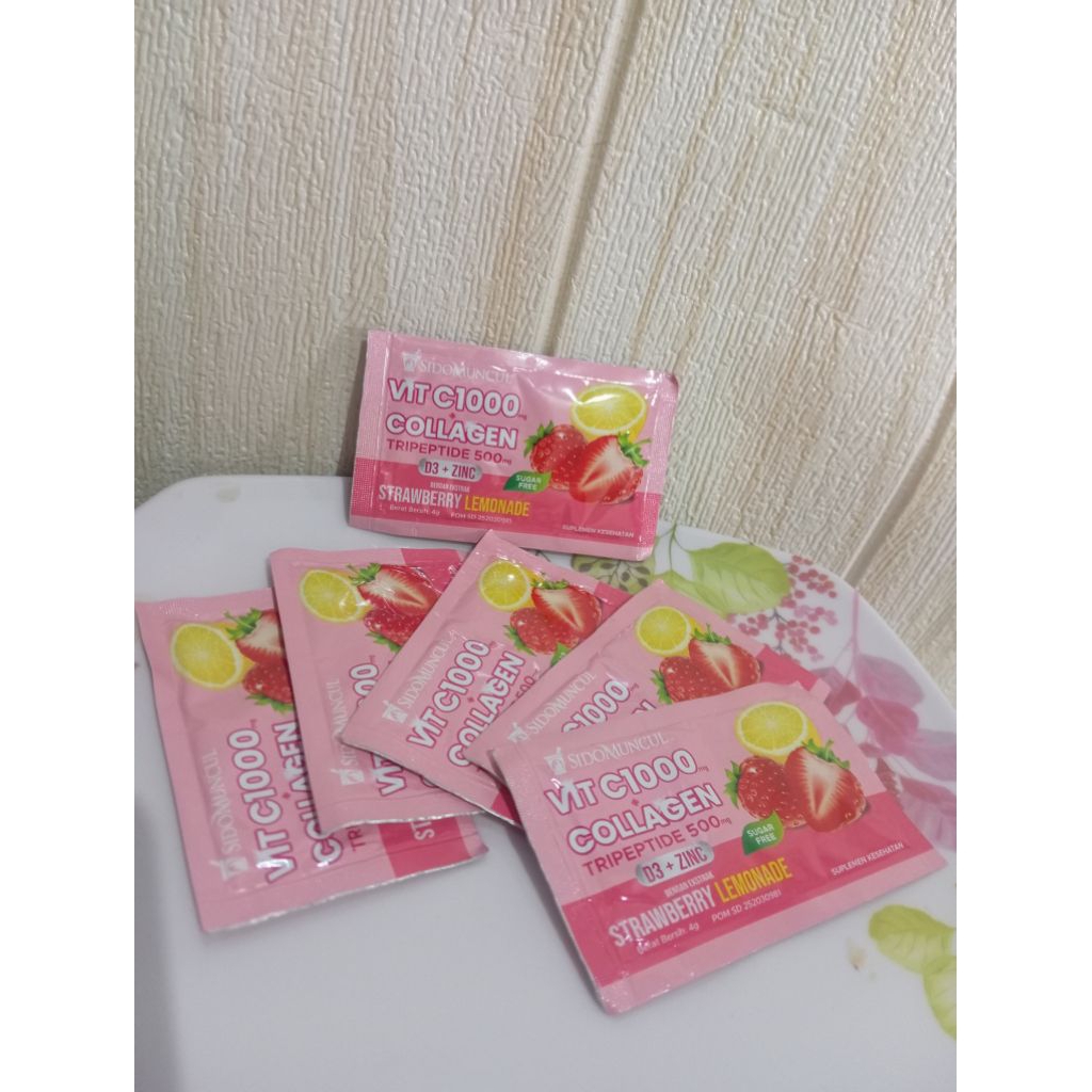 1 SASET VITAMIN C1000 COLLAGEN TRILEPTIDE 500MG VIT C COLAGEN SIDOMUNCUL