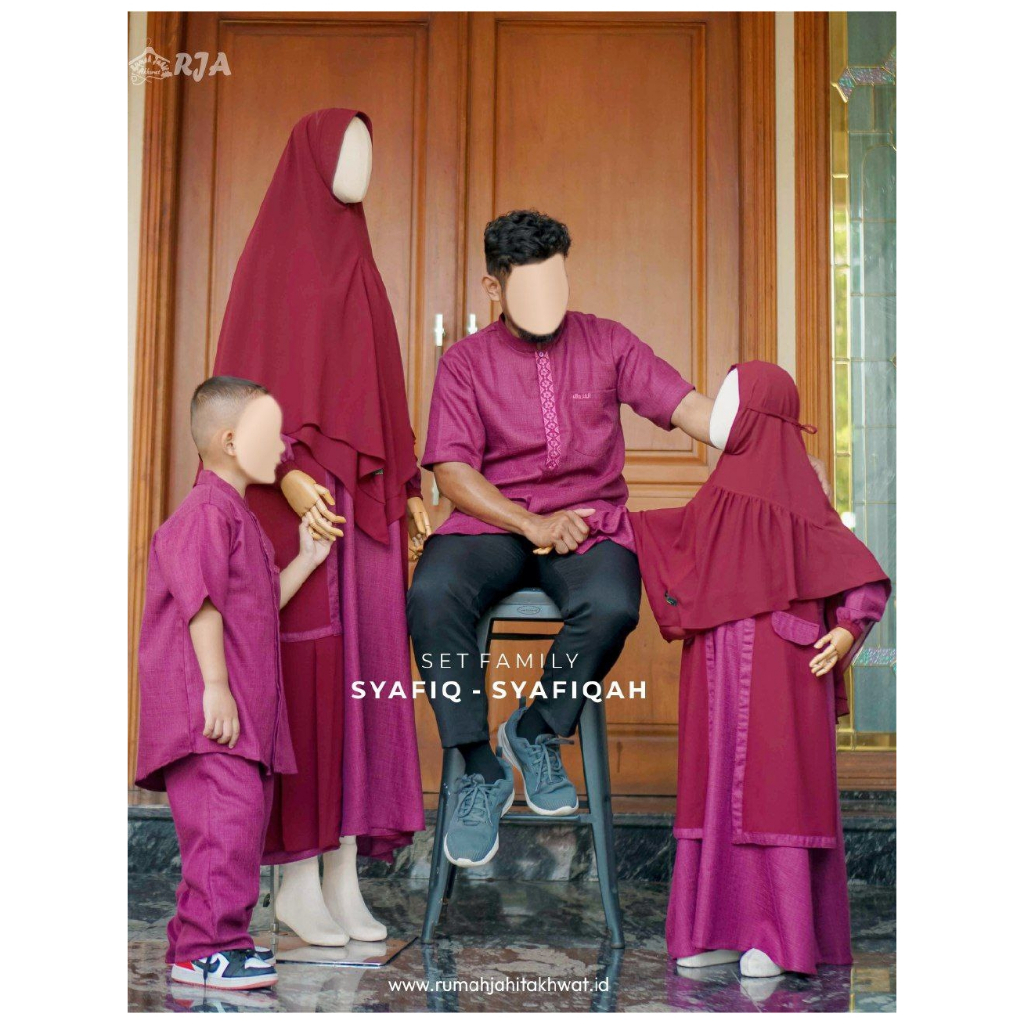 Jilbab Syafiqa Ceruty Premium by RJA - Jilbab Syar'i Soft Pet Free Cadar Tali - Jilbab Muslimah Mura