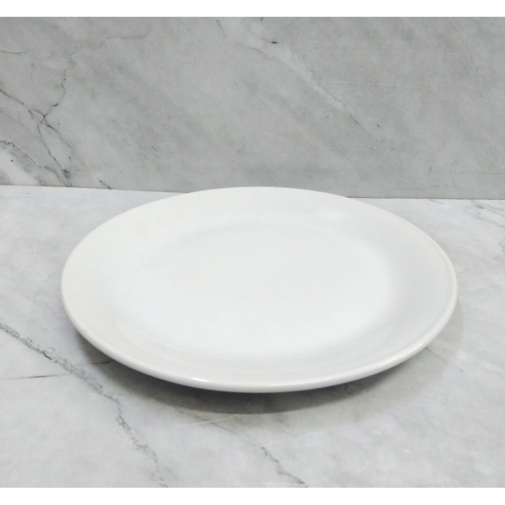 PIRING BATU CEPER SUNBIRD 10 INCH PUTIH POLOS / PIRING KERAMIK / PIRING MAKAN / PIRING PORSELEN / PI