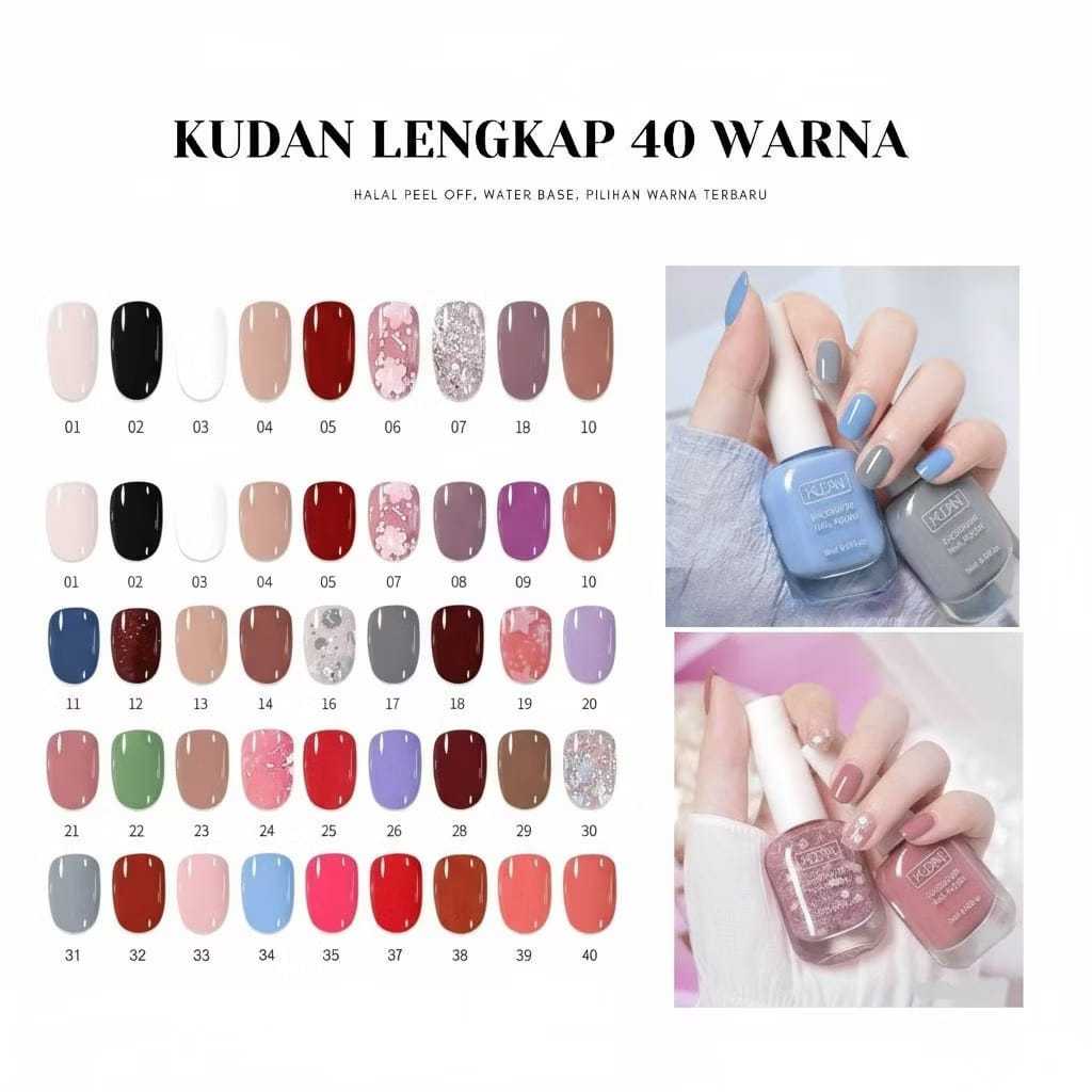 KUDAN Kuteks Kutek Halal Kutek Muslimah Kutek Peel Off Bisa Sholat