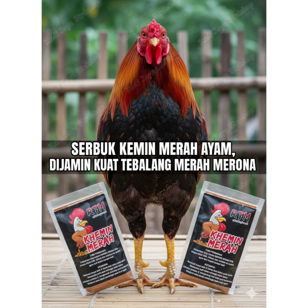 KEMIN SERBUK MERAH RTM 50 GRAM BUBUK KEMIN AYAM ADUAN MERAH MENYALA BAHAN HERBAL AROMA JAMU ASLI