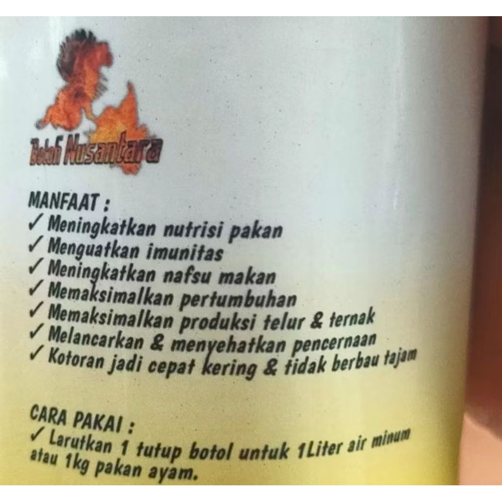 Probiotik ayam bangkok biovit plus ayam sehat nafsu makan tinggi pertumbuhan & produksi telur mak...