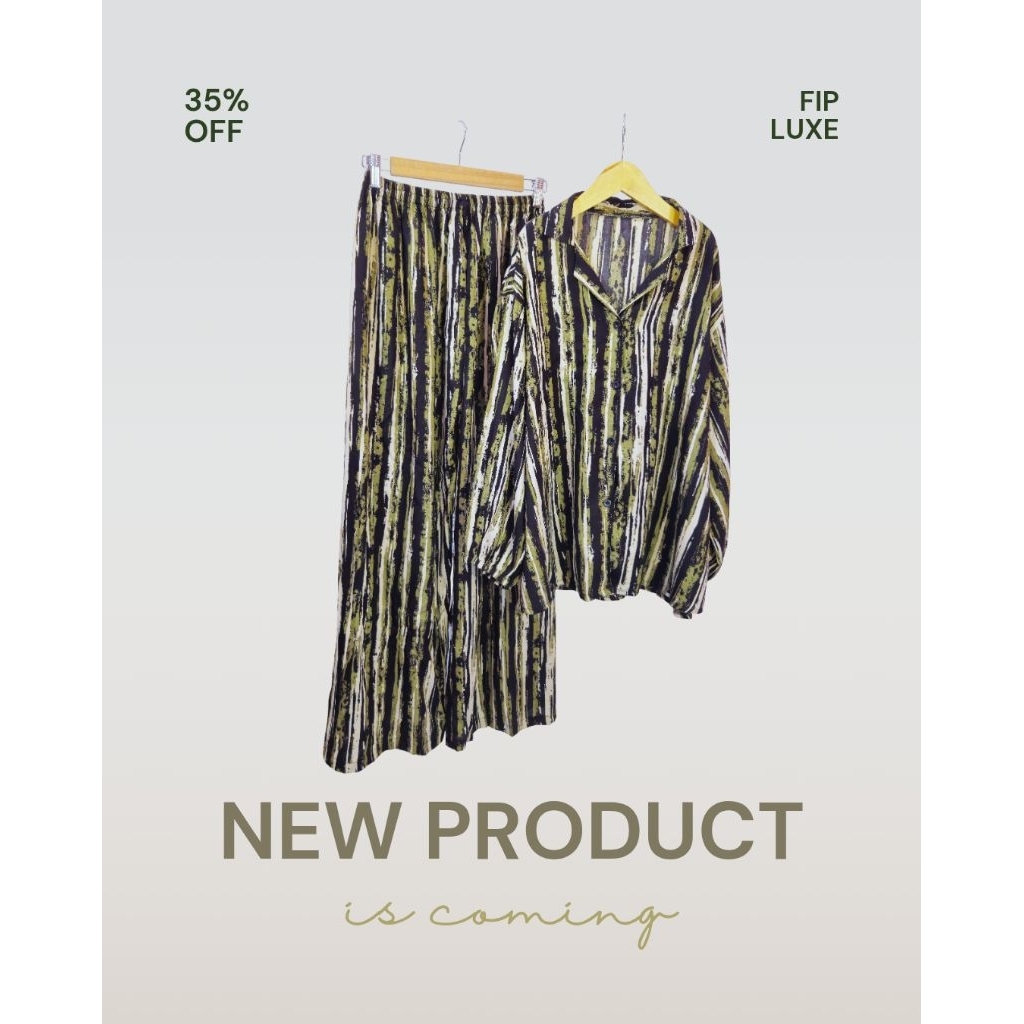 Setelan Wanita Rayon Twill Motif Piyama Kekinian Wanita Lengan Panjang  Baju Santai Rumah & Jalan