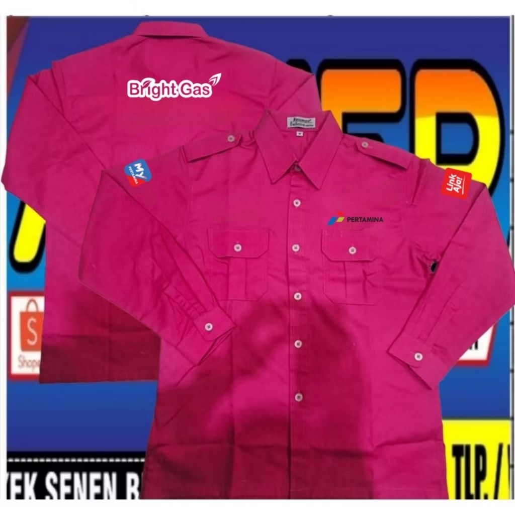 kemeja bright gas baju bright gas seragam bright gas Pdh bright gas kemeja kerja bright gas baju ker