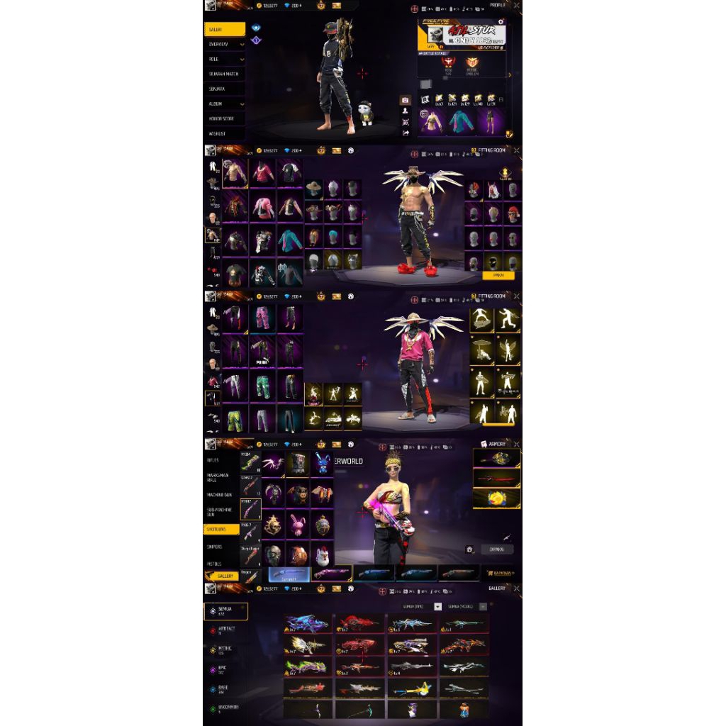 Ready stok akun ff sultan murah aman dan amanah