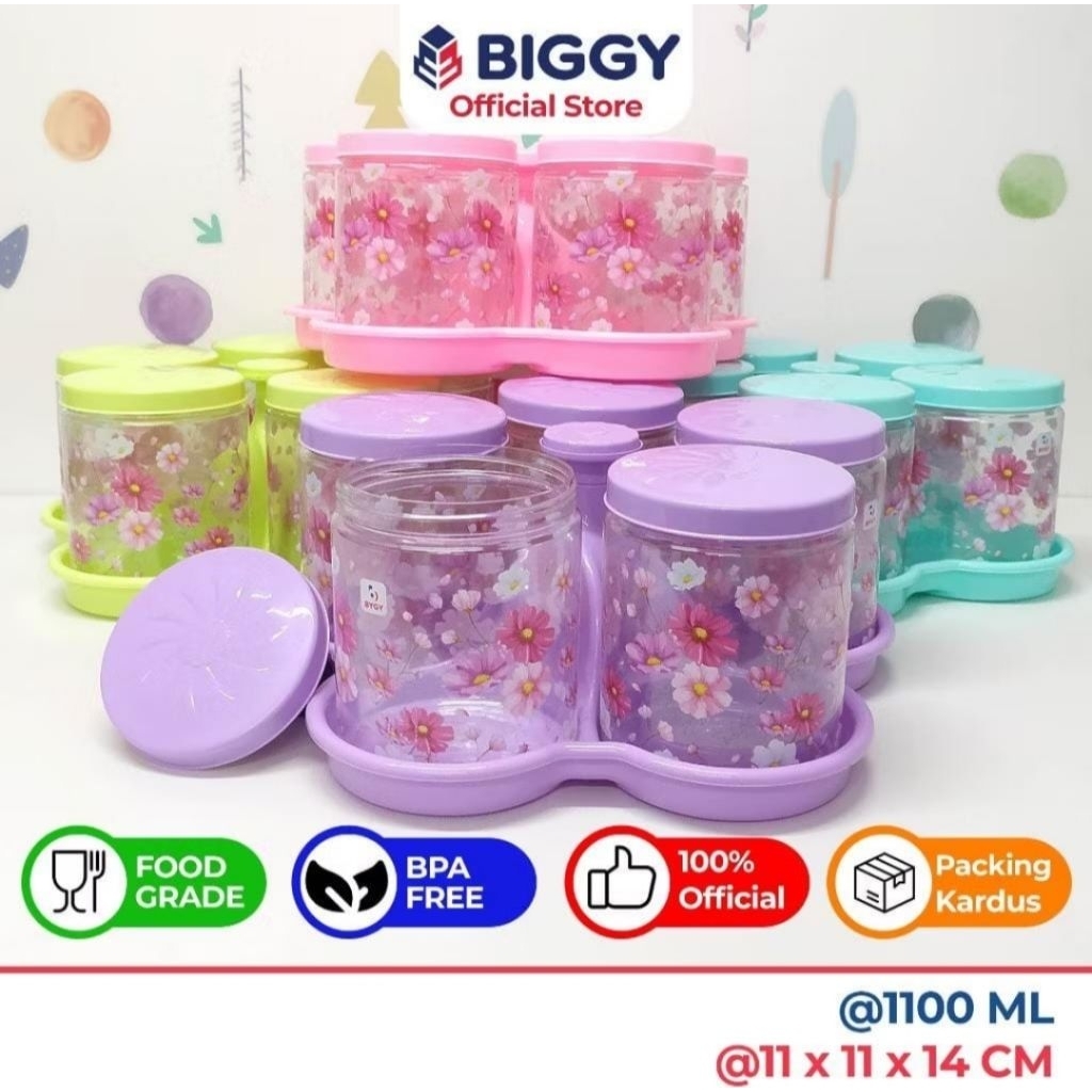 toples YUKI Large toples cantik 5pc set nampan toples BYGY
