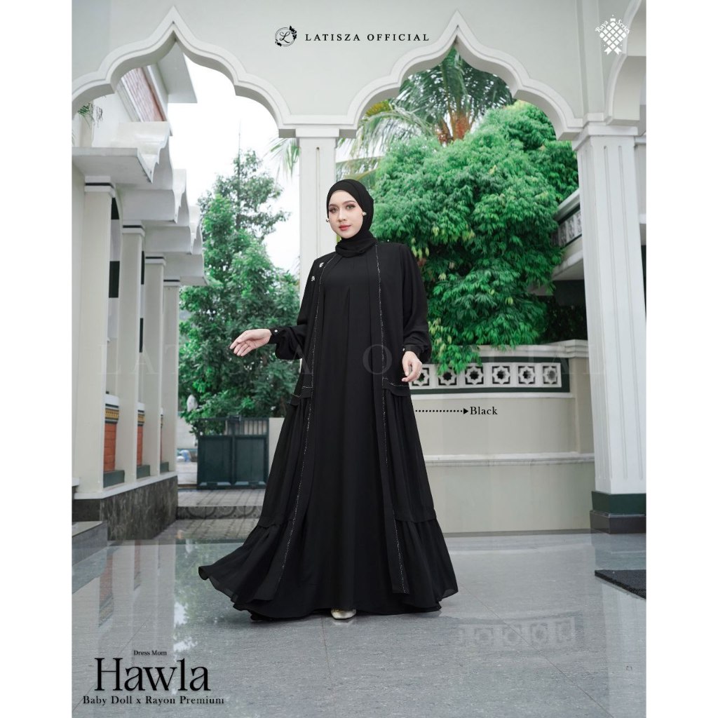 HAWLA DRESS MOM SERIES TERBARU LATISZA OFFICIAL.BISA COD.GAMIS LEBARAN KONDANGAN MEWAH.HAULA HAWLA