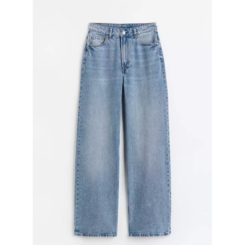 jeans hnm wide high jeans no zara no uniqlo