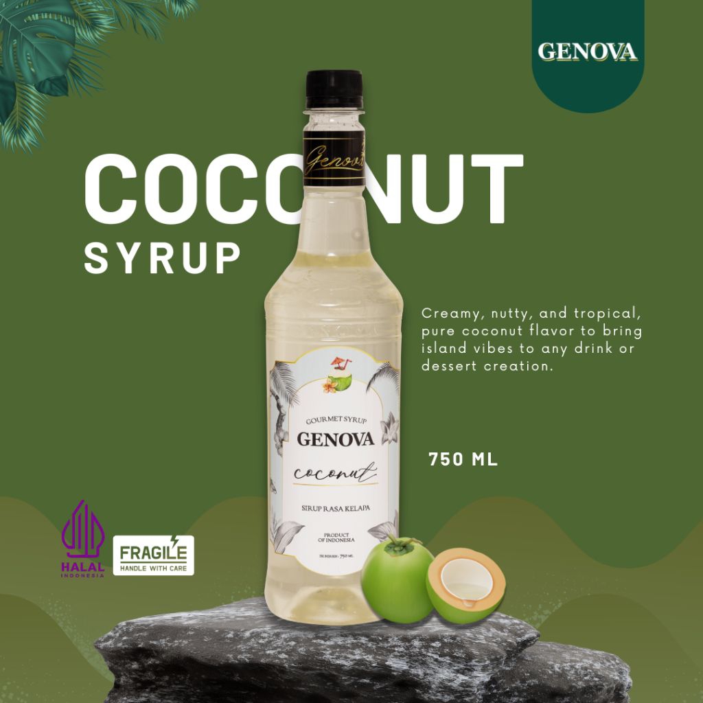 Genova syrup coconut 750ml - Sirup Genova Rasa kelapa