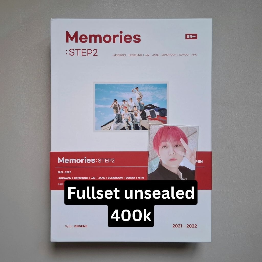 DVD enhypen memories step 2 2021 2022 unsealed fullset rpc pc photocard jungwon