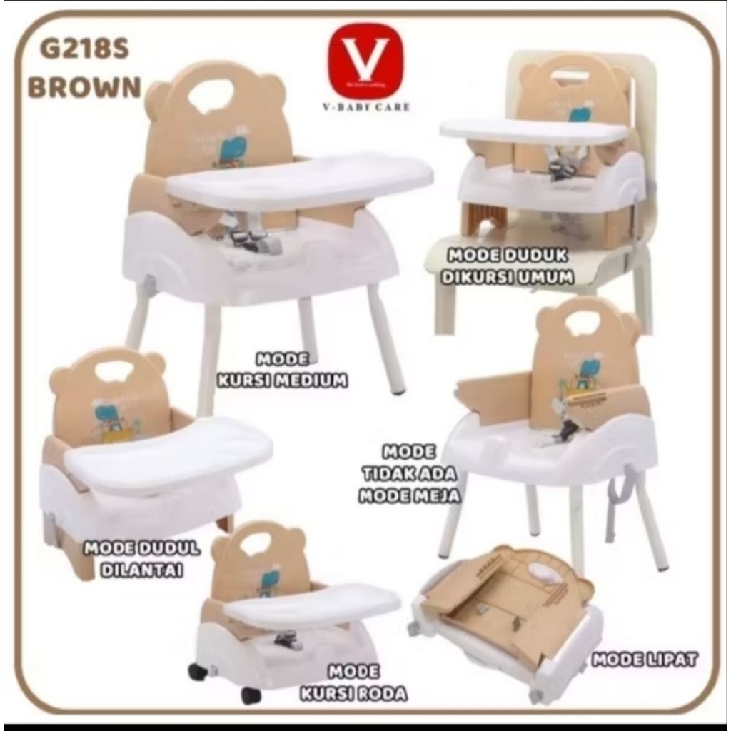 kursi makan baby 5 in 1 ada roda