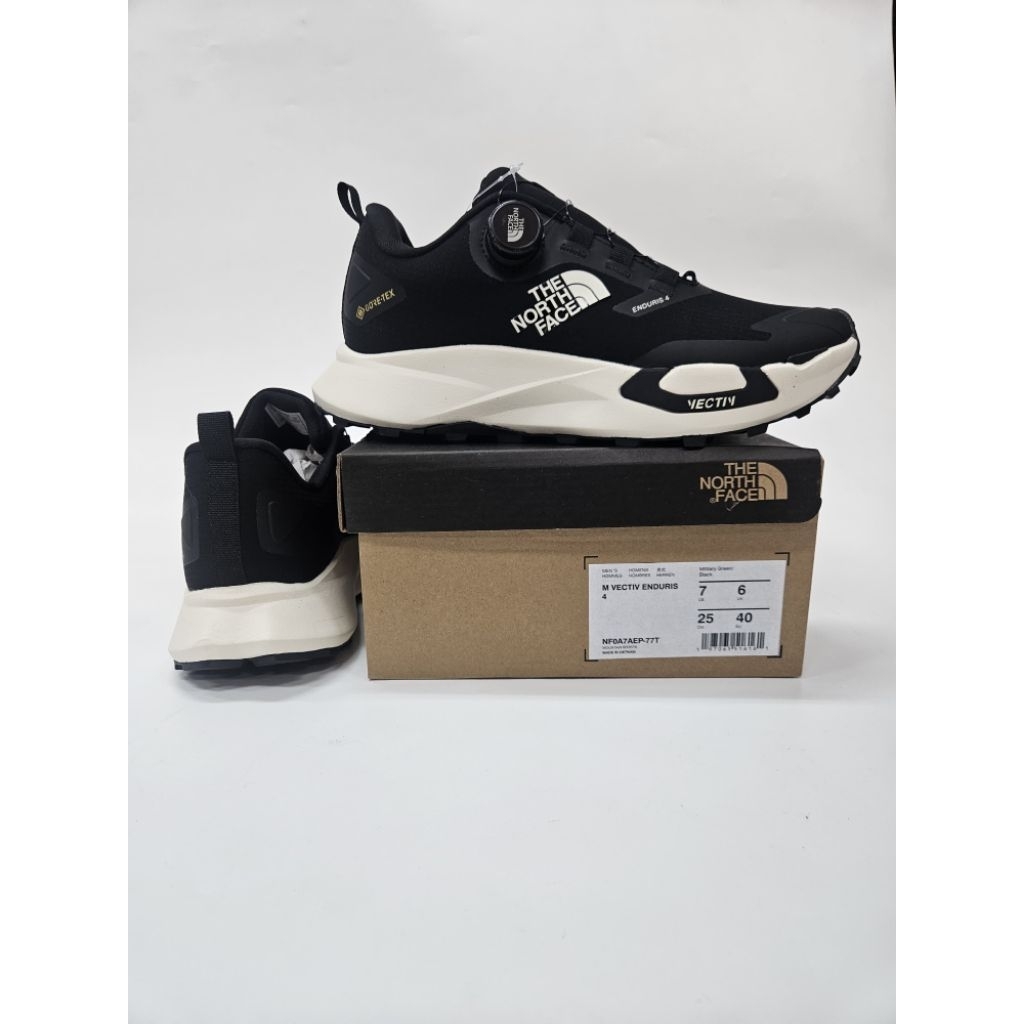 Sepatu Outdoor Tracking Running TNF EN DURIS 4 GOR3-T3X BLACK WHITE