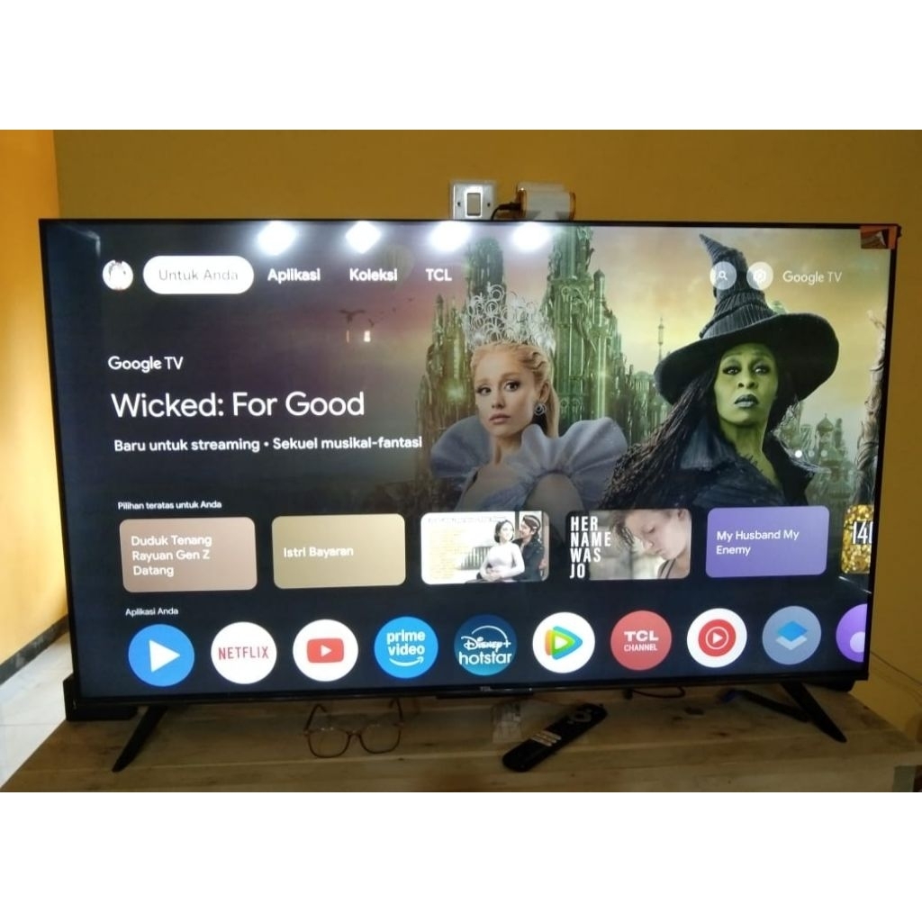 TCL 50 inch Google TV 50A18 - 4K UHD bekas pemakaian mulus