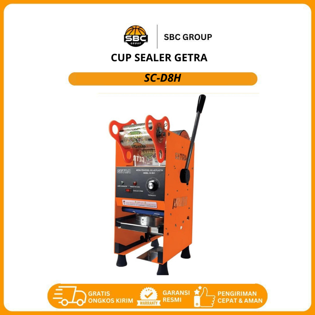 GETRA Manual Cup Sealer SC-D8H Mesin Penyegel Gelas Plastik / Alat Press Minuman Cup Getra (FEEE 1 R