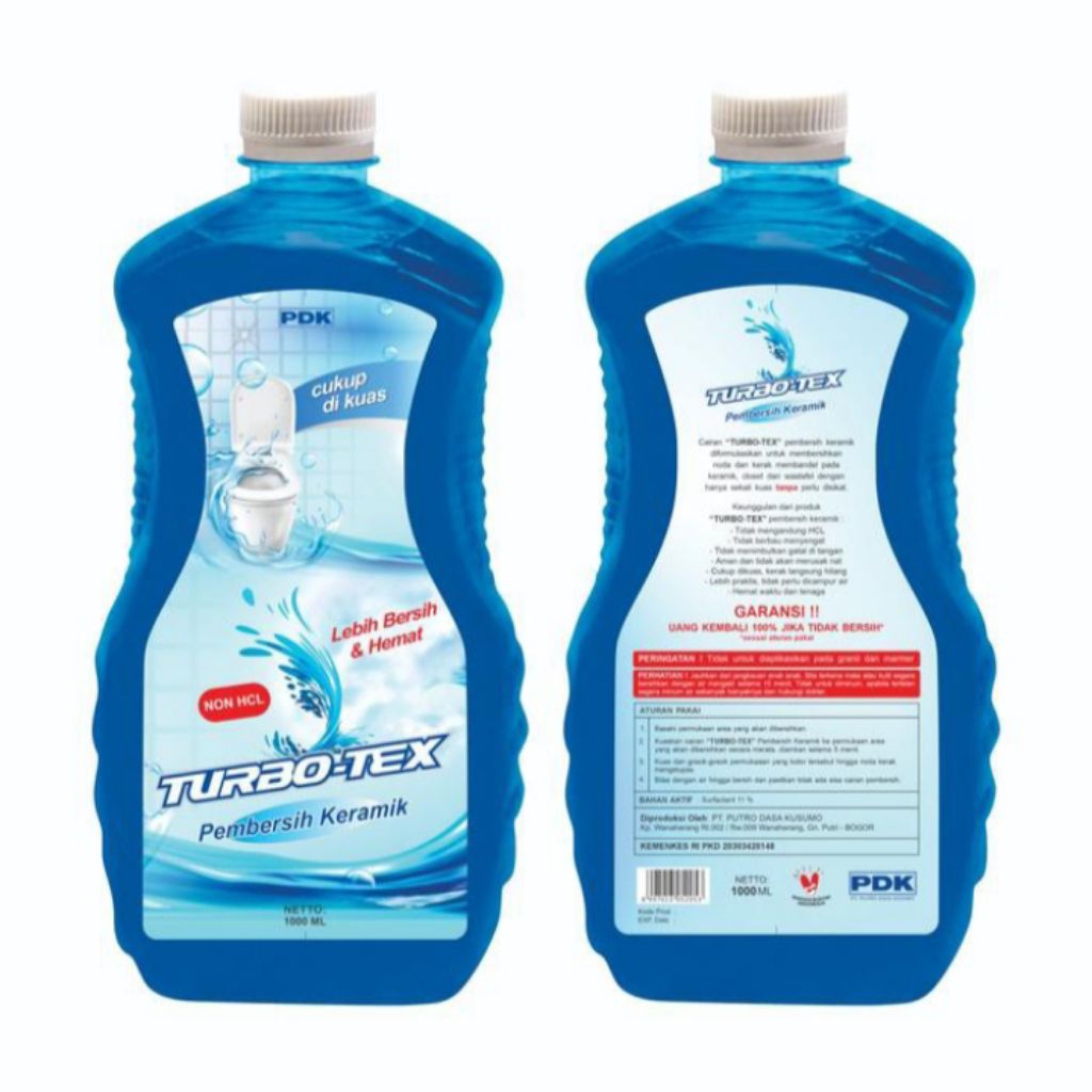 TURBO-TEX Pembersih Kerak Kamar Mandi Porcelen Lantai Non HCL