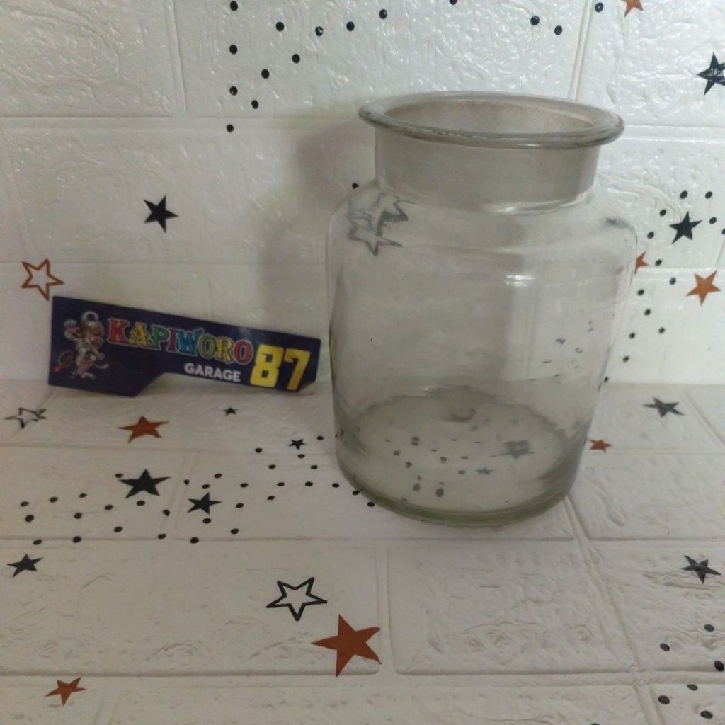 Lodong jadul/toples lawas kaca tanpa tutup