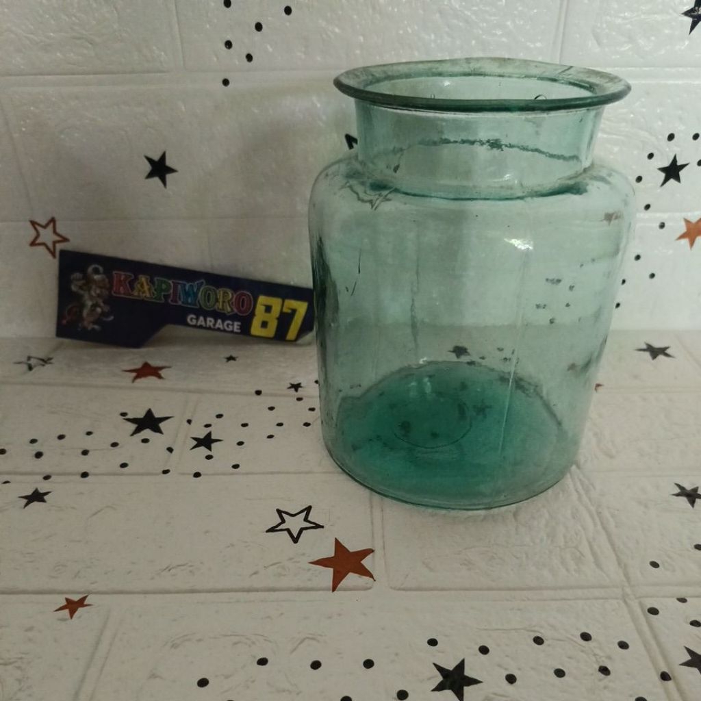 Lodong jadul/toples lawas kaca tanpa tutup