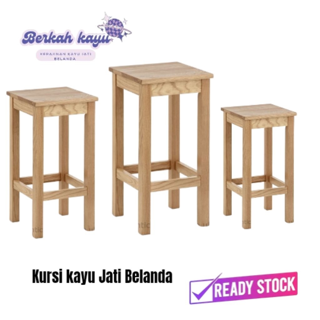 Kursi Kayu Jati Belanda/Kursi Cafe/Kursi Bar/Kursi Kayu Serbaguna