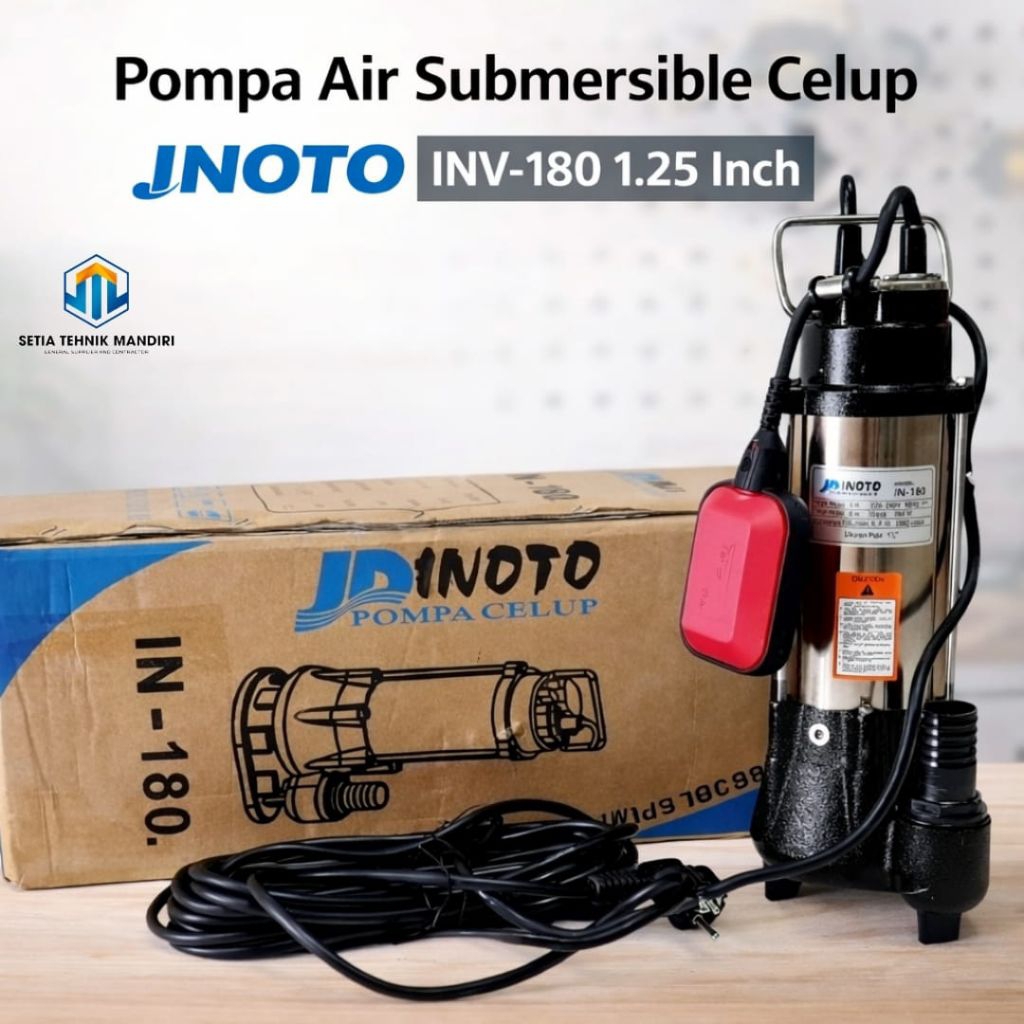 Pompa Air Subemersible Celup Inoto INV180 1.25"