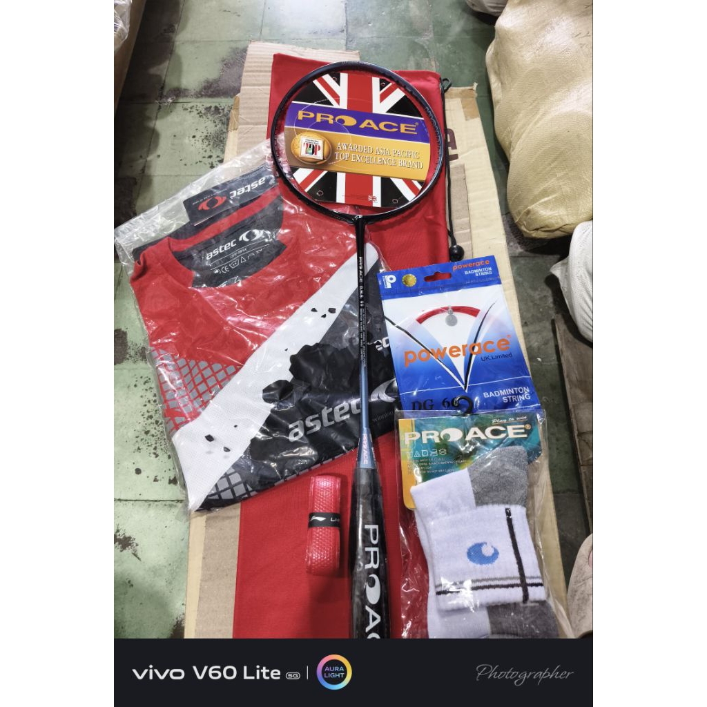 Raket Badminton Pro Ace DMS 99 Original Komplit