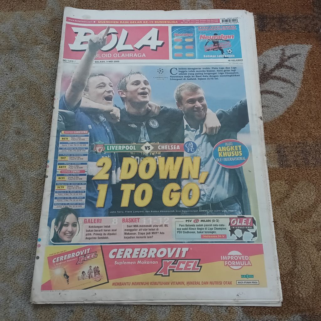 Majalah Tabloid Bola 1513 Selasa 5 Mei 2005 2 Down 1 to Go
