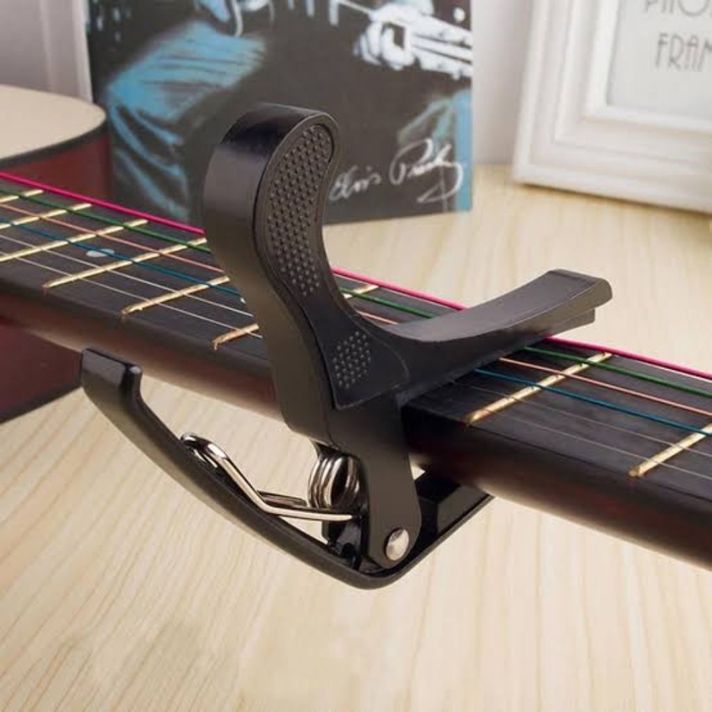 Capo Gitar Klasik Nylon Hitam Aluminum Alloy Premium