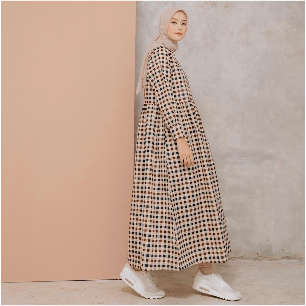 preloved Hara dress Linen square size s by Aisha studio