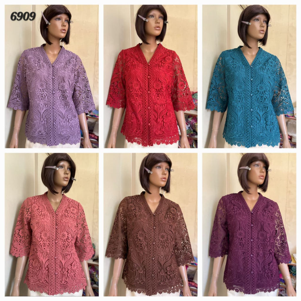ATASAN BLOUSE BROKAT CZ LAUREN IMPORT PREMIUM
