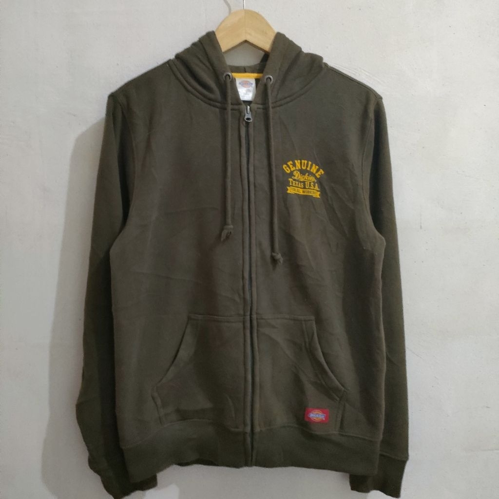 Dickies Simple Art Zipper Hoodie Army S fit M