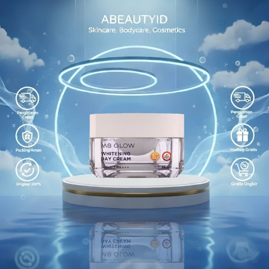 MS GLOW - Whitening Day Cream/Day Cream/ krim siang 10 gr original