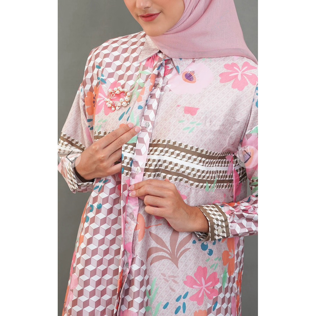 (NEW) RARE Nada Puspita Fiori Asymetric Pink S