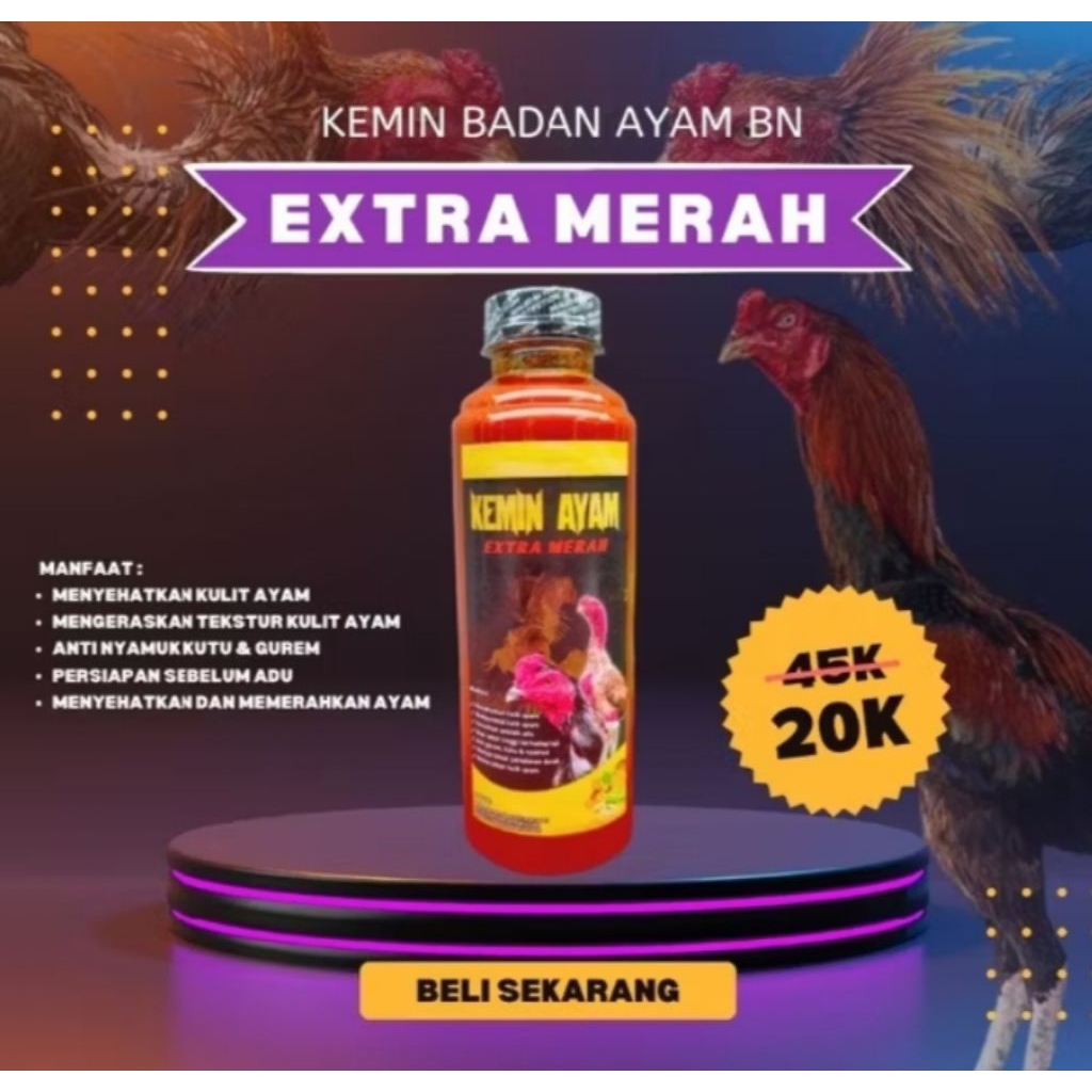 KEMIN AYAM ADUAN EXTRA MERAH kulit ayam bangkok thailand tebal 250ml