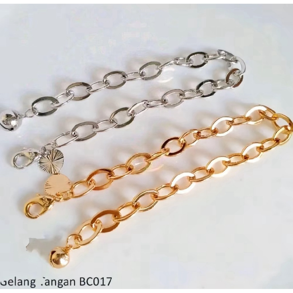 Gelang Rantai Titanium Wanita Anti Karat 19cm - Tahan Lama, Elegan, Nyaman Dipakai