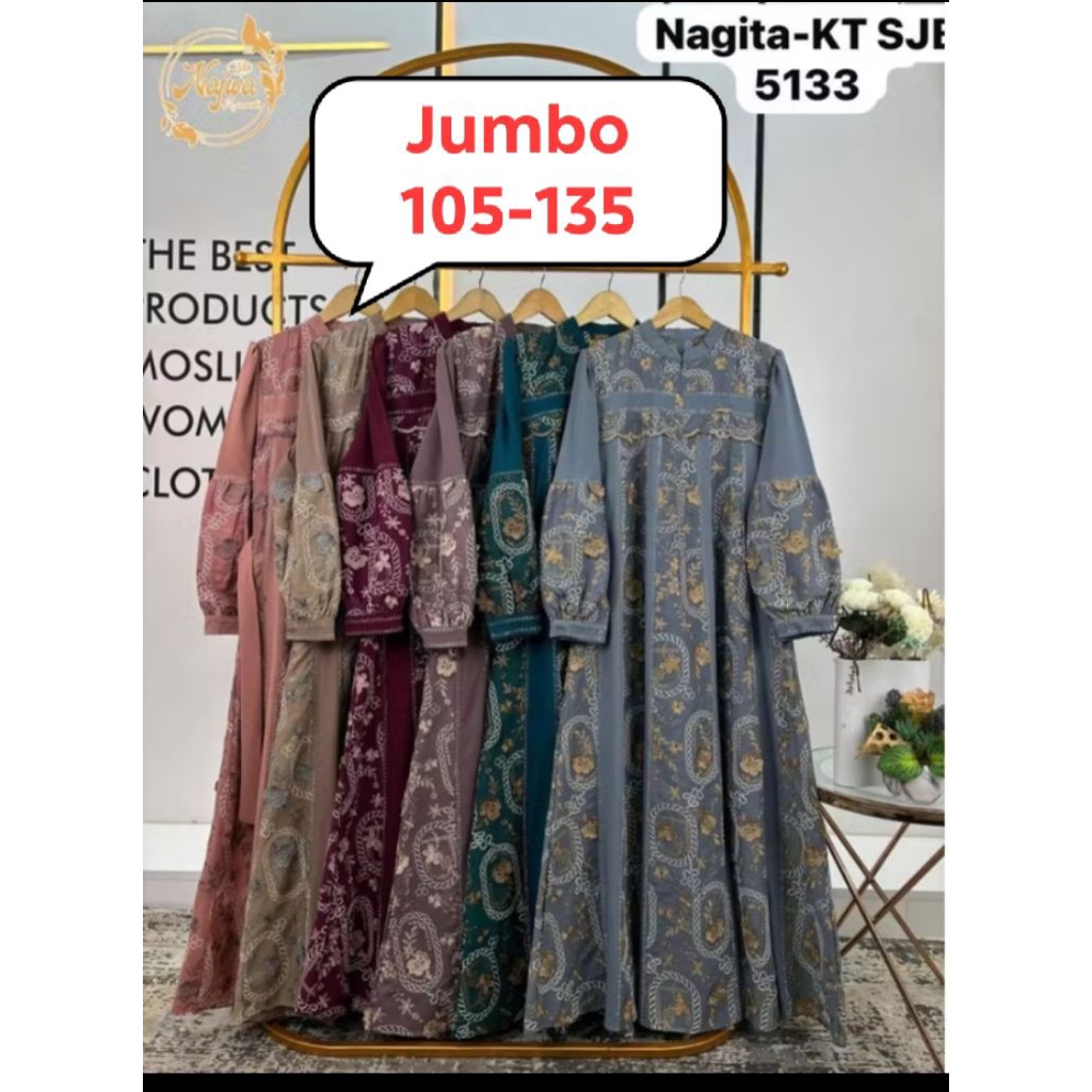 gamis najwa jumbo, gamis najwa standar